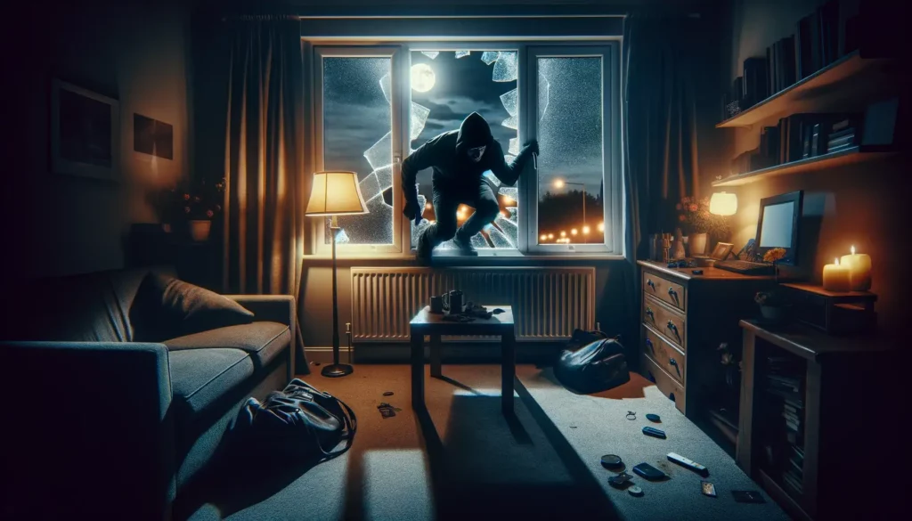 Intrusion nocturne par une fenêtre malgré un système d'alarme