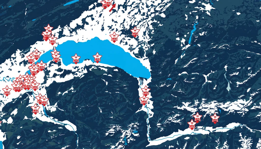Carte des zones desservies par le Cyber Gardien en Haute-Savoie : caméra de surveillance intelligente et télésurveillance
